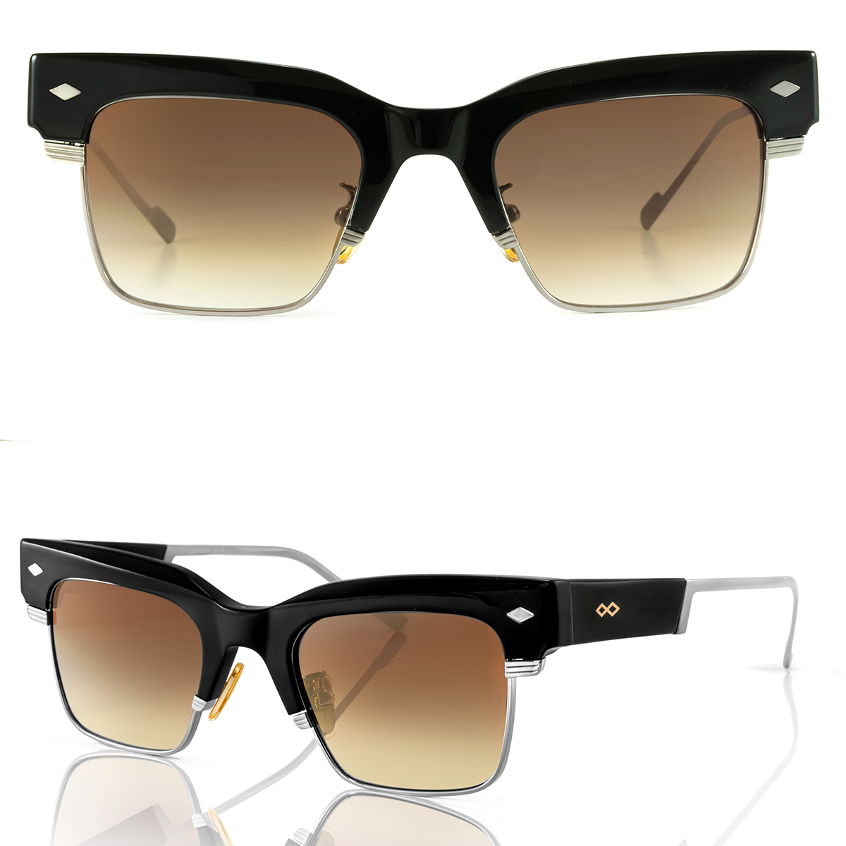 Rotterdam Black - Brown Gradient Lens