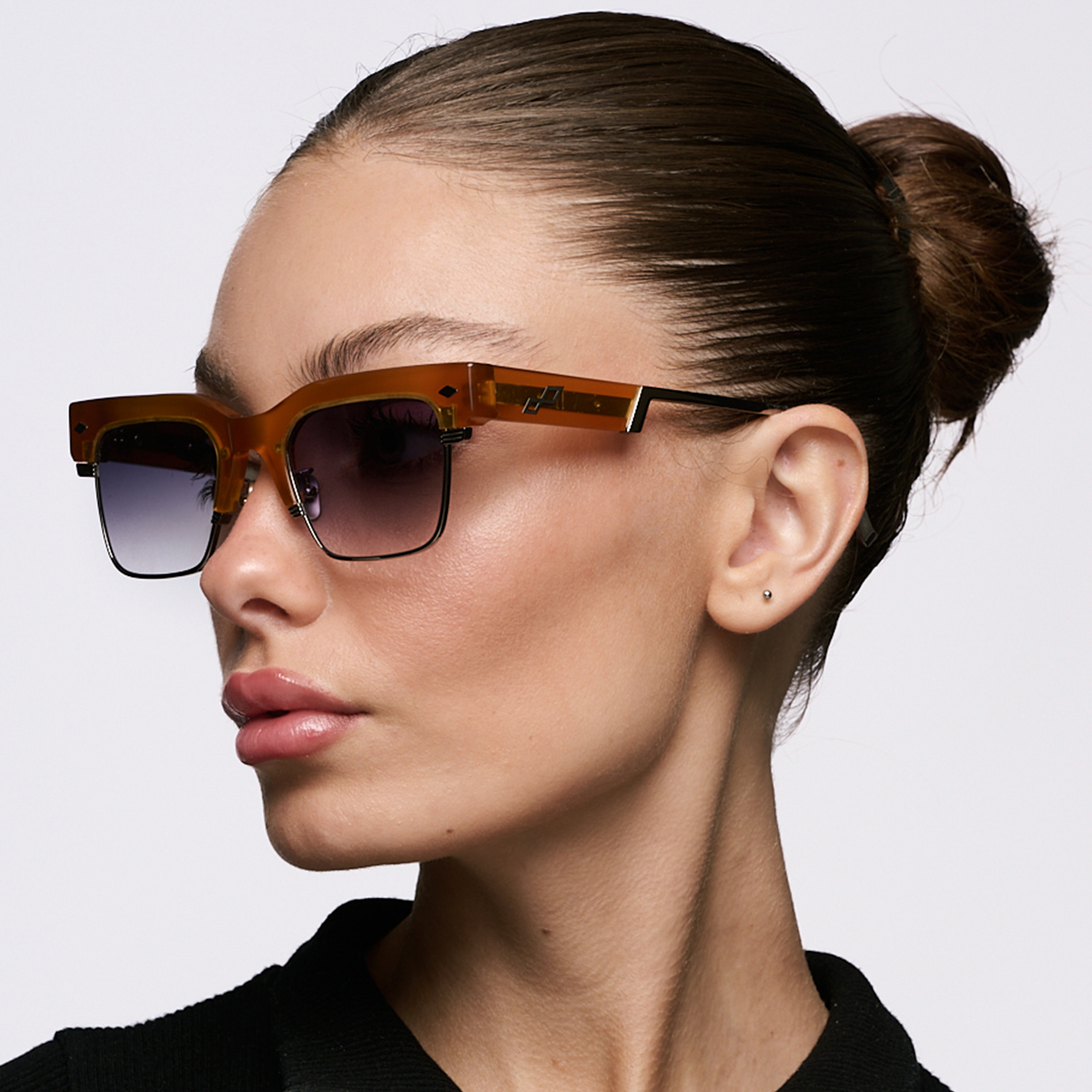 Rotterdam Brown - Blue Gradient Lens