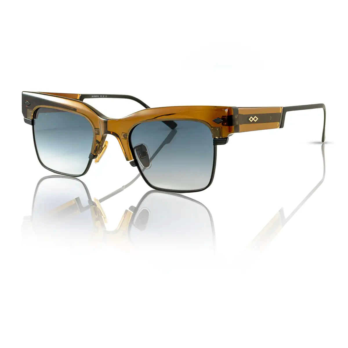 Rotterdam Brown - Blue Gradient Lens
