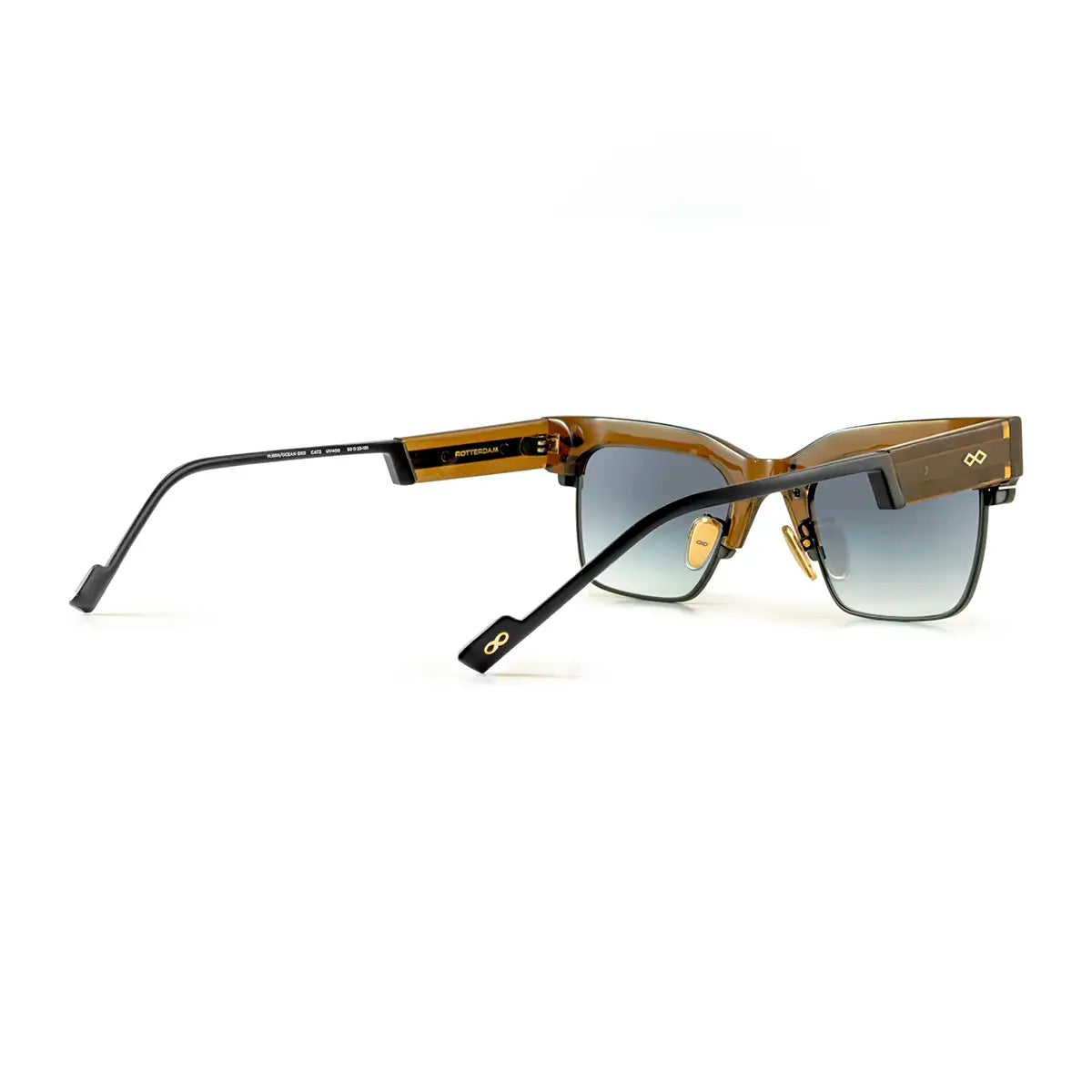 Rotterdam Brown - Blue Gradient Lens