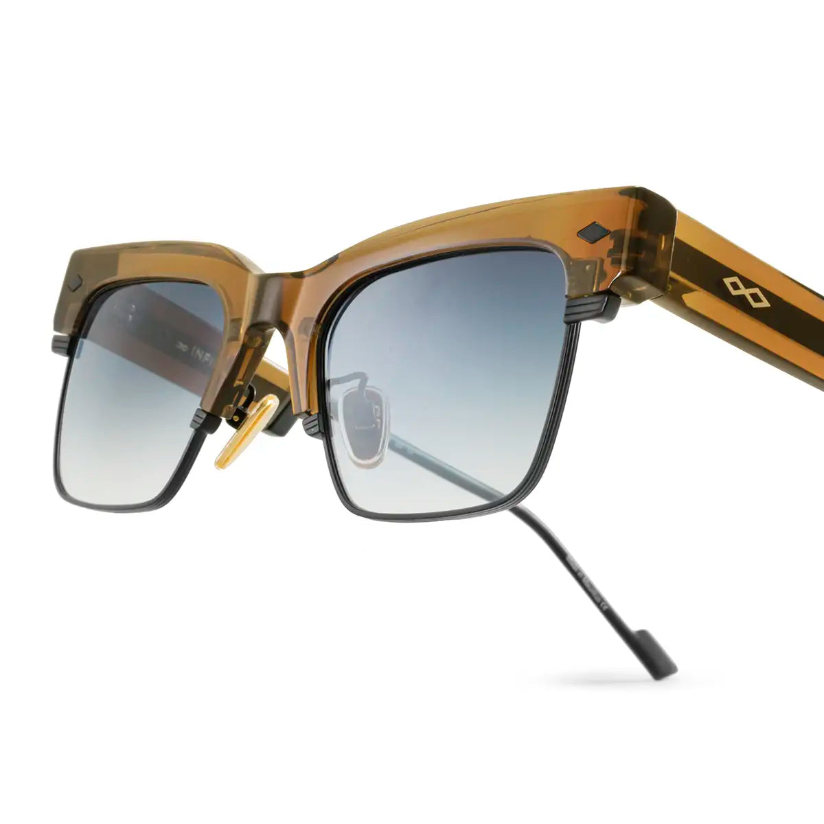 Rotterdam Brown - Blue Gradient Lens