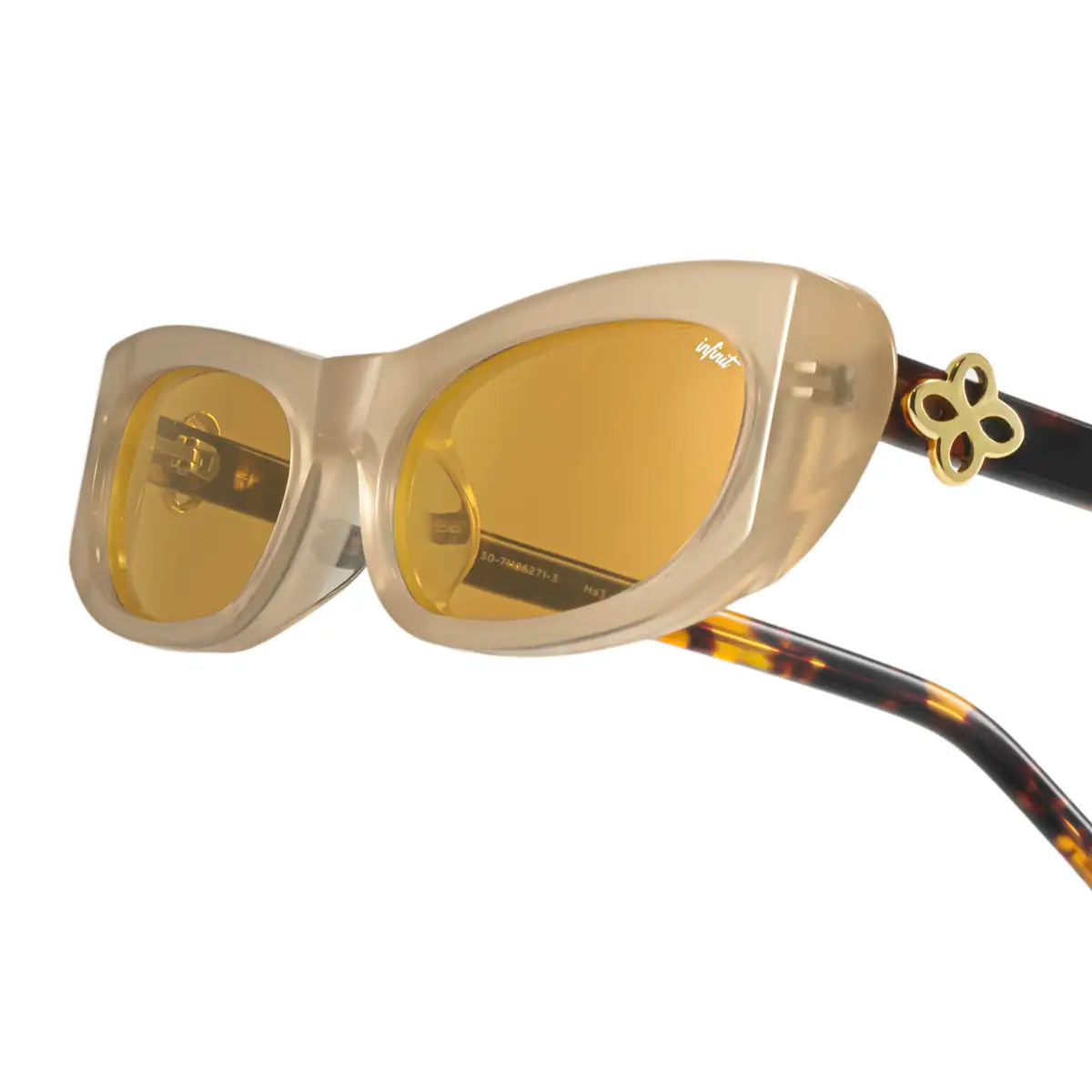 Trinity - Champanhe Havana - Lente Torrado - Detail view - INFINIT Eyewear