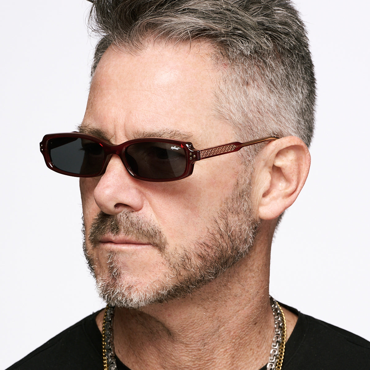 Virgil - Light Burgundy - Gray Lens