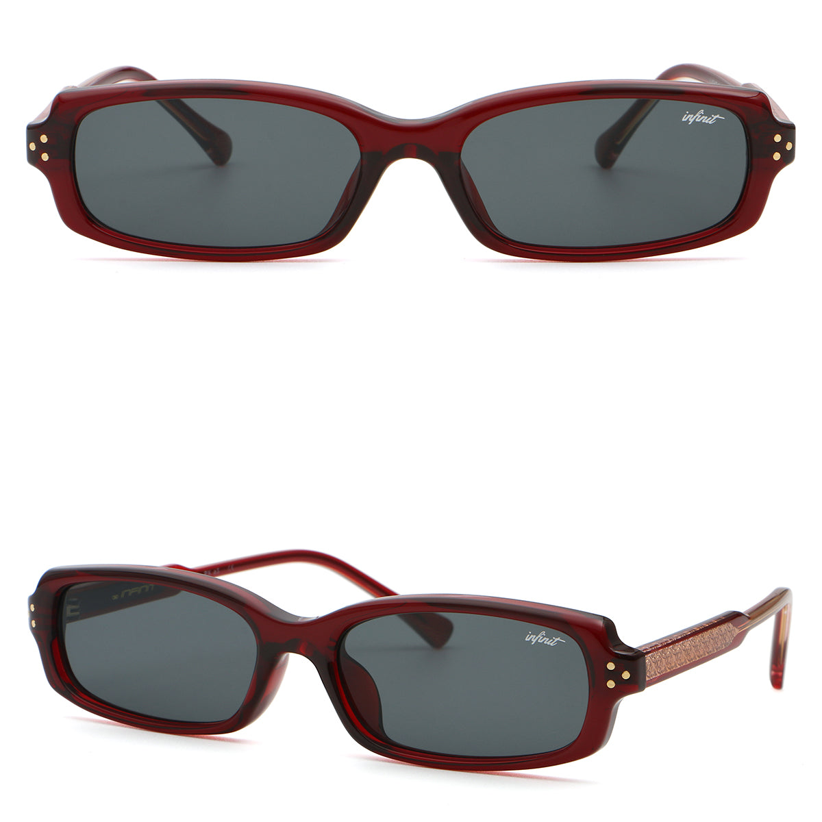 Virgil - Light Burgundy - Gray Lens