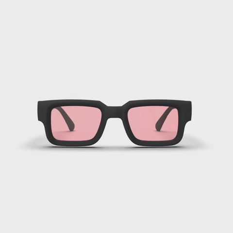 Exclamation - Black Shiny - Rose Lens