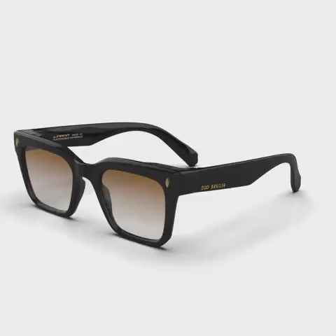 Jacobs Eco Briller - Black Shiny - Brown Gradient Lens
