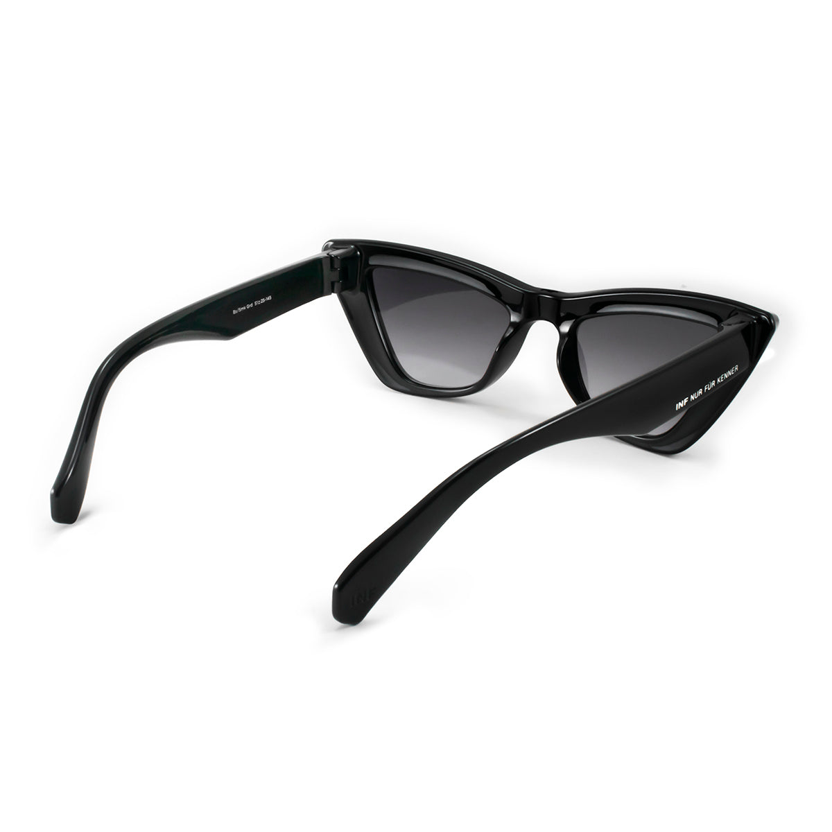 Linz - Black Shiny - Grey Gradient Lens