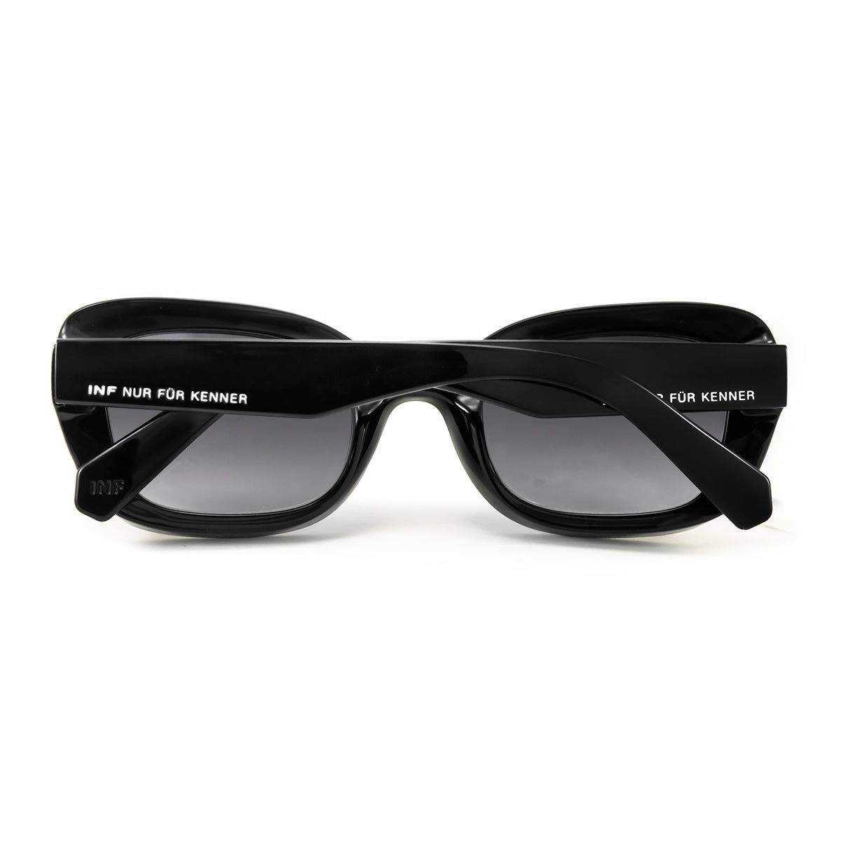 Turin Sunglasses Black Shiny Grey Gradient Lens Infinit